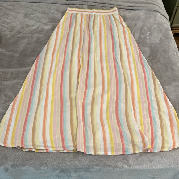 Sézane Maxi Rainbow skirt Sz 38 lined EUC - Picture 1 of 4